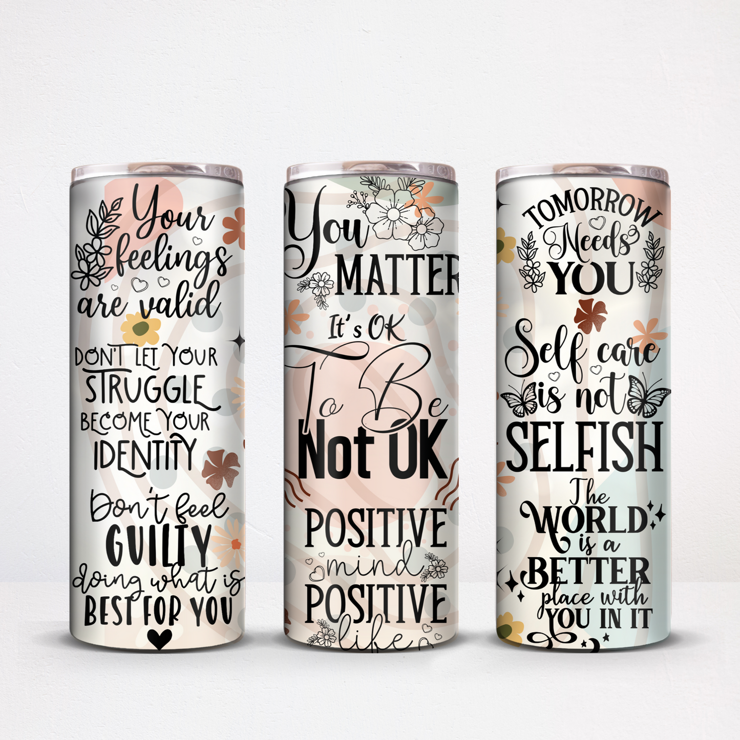 Neutral Daily Affirmations Tumbler Cup