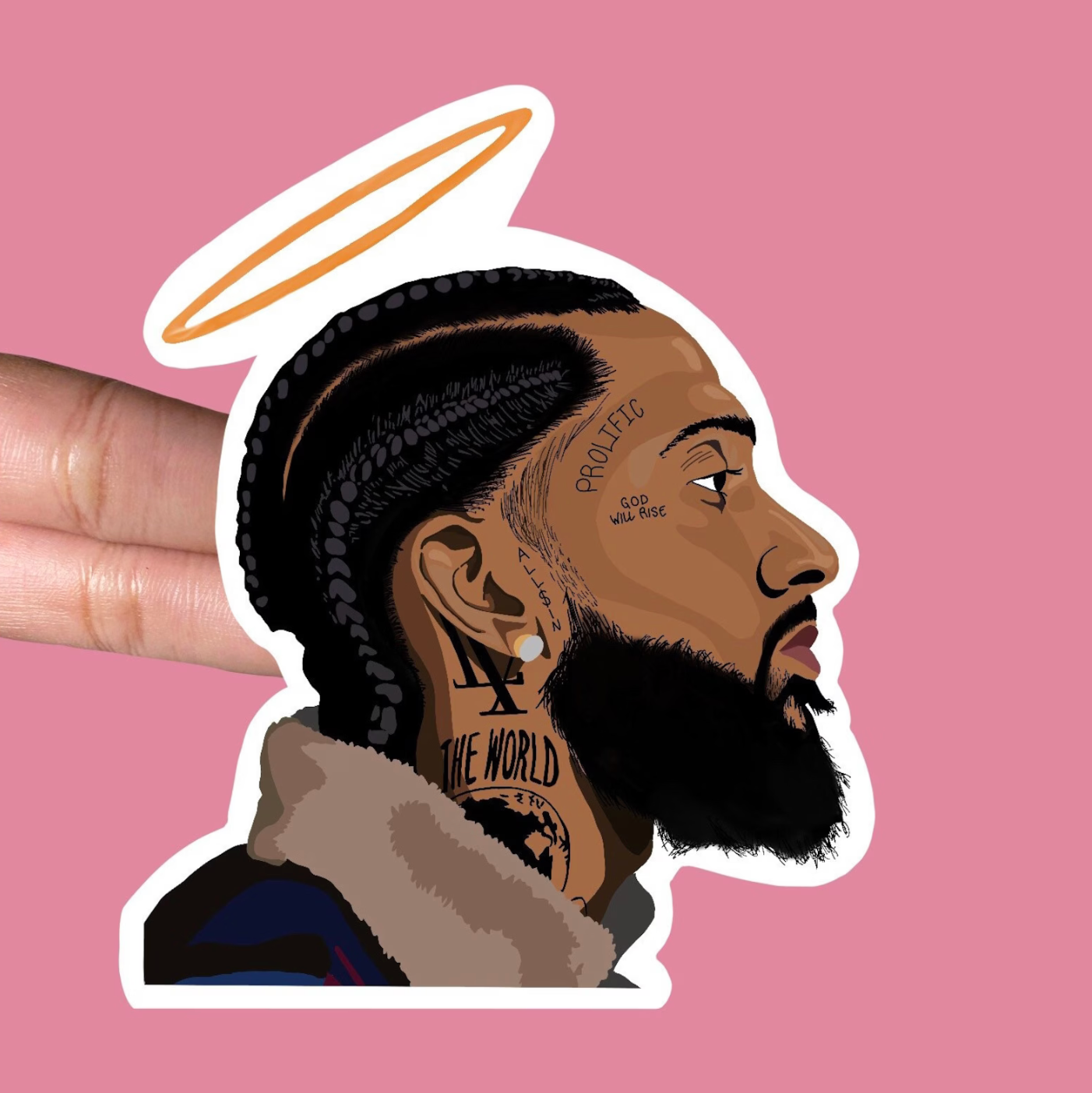 Hussle Rapper Sticker