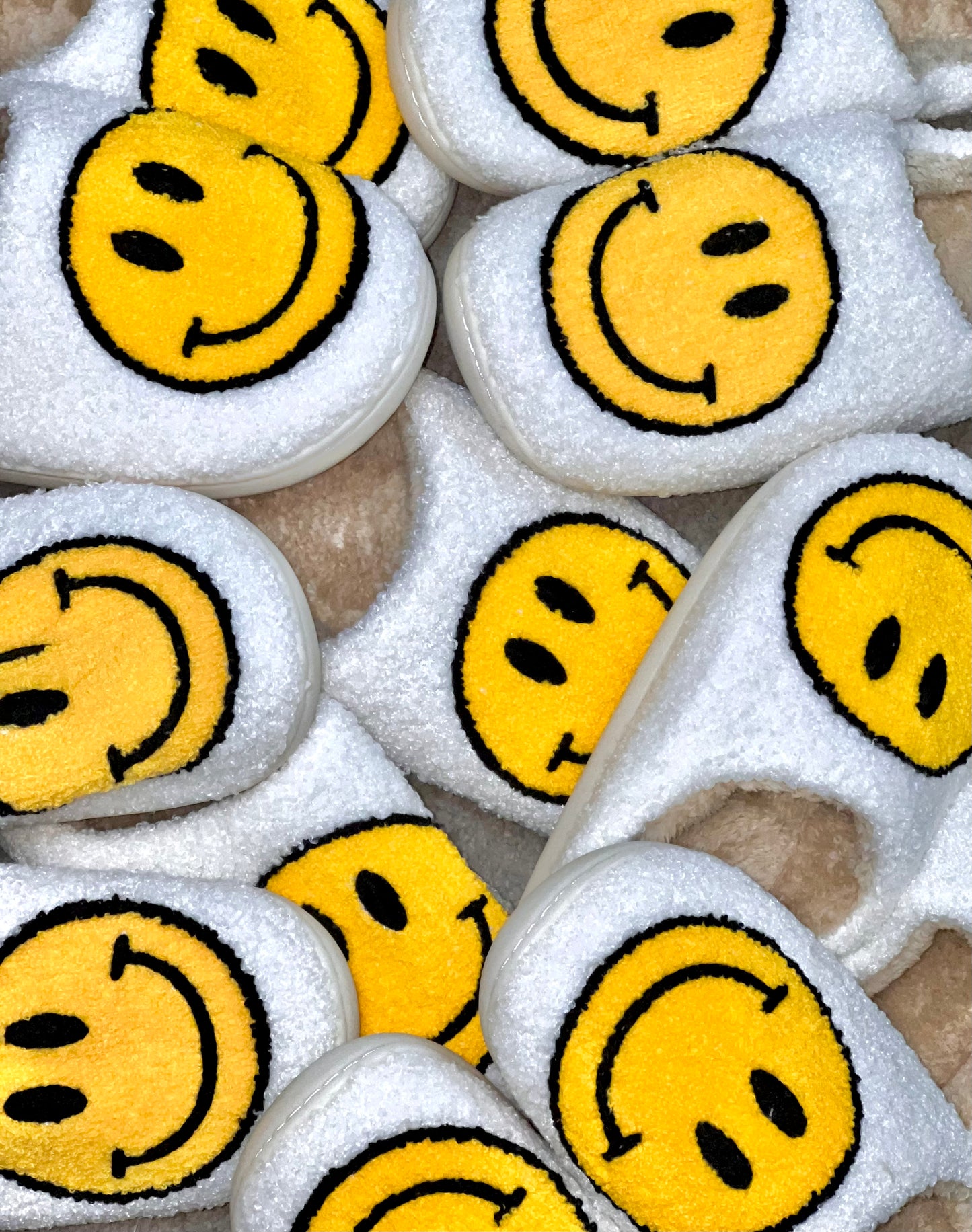 Yellow Smiley Face Slippers